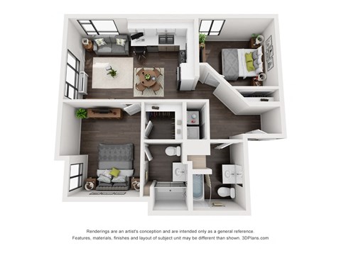 Sky3 Apartments 2A.A Floor Plan